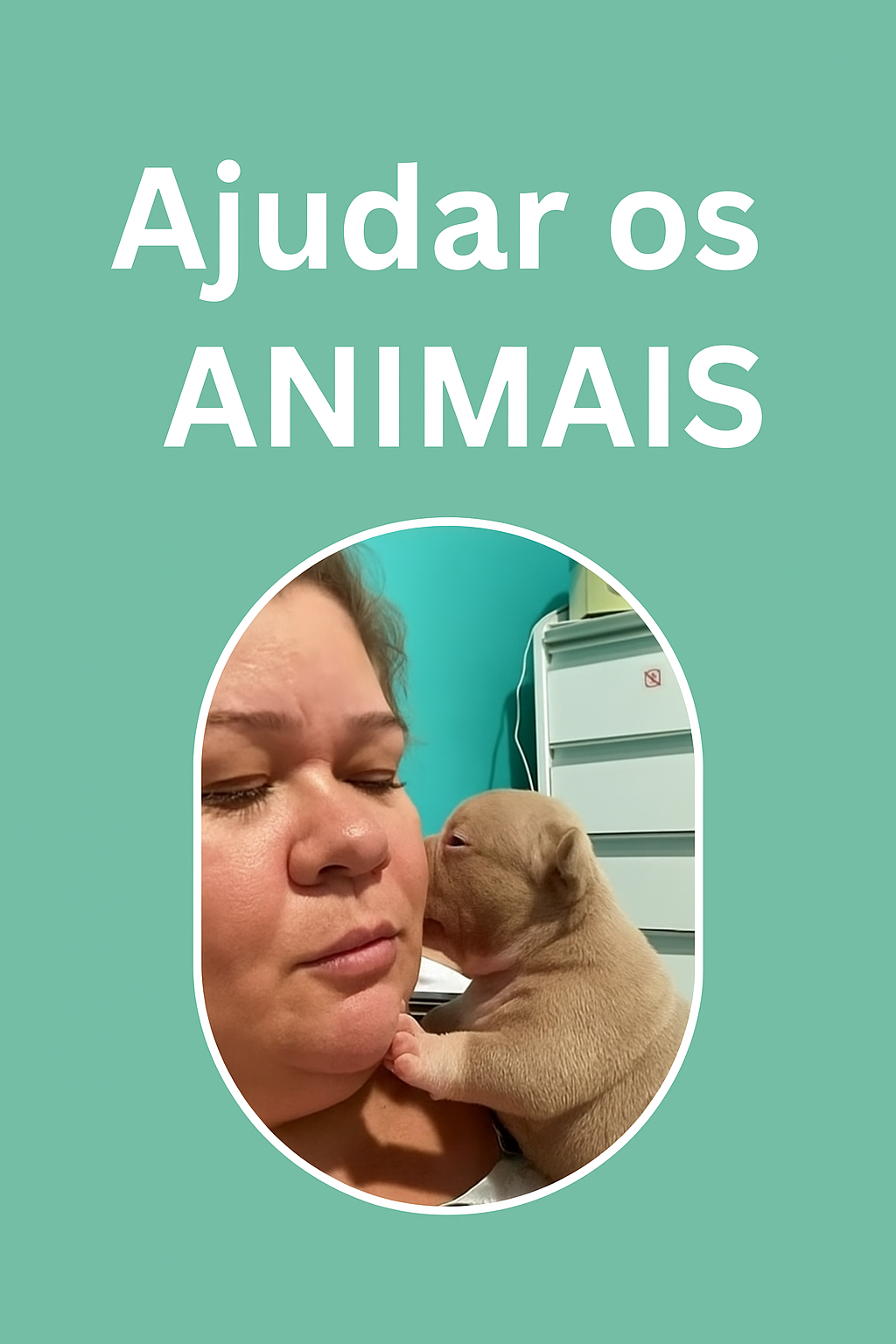 Dona Débora com os animais